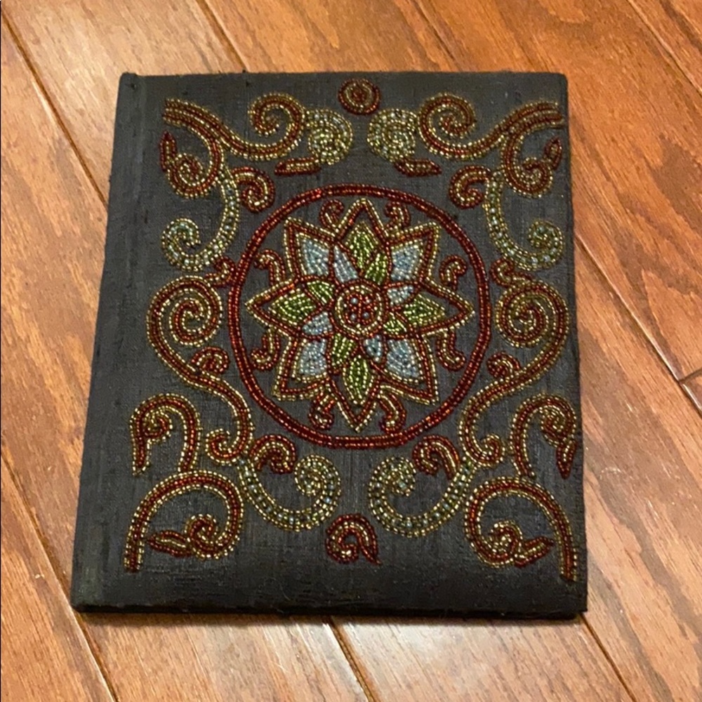 Beaded journal w mandala design